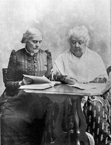 MISS ANTHONY AND MRS. STANTON. Writing the History of Woman Suffrage.