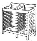 Fig. 21. Double Stand for tier of full size cases and tier of two-third cases.