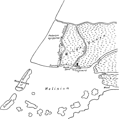 Vermoedelijke toestand van het land bezuiden den Ouden Rijn ten tijde der Romeinen.