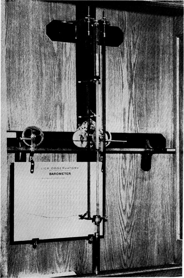 Figure 11.—Draper's mechanical registering barometer, as used in the Lick Observatory. (Photo courtesy Lick Observatory.)