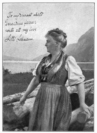 "BEAUTIFUL LILLI LEHMANN, STATELY AND SERENE" SIGNED Photograph: To my dearest child, Geraldine Farrar, with all my love, Lilli Lehmann.