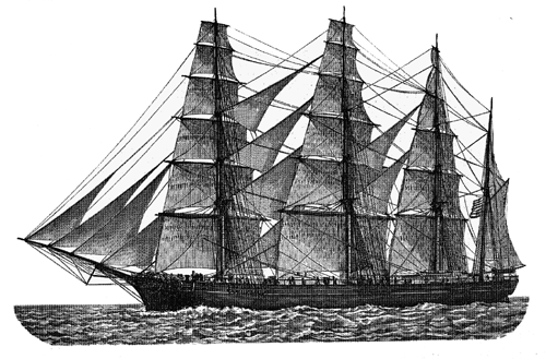 The Great Republic. American clipper. 1853.