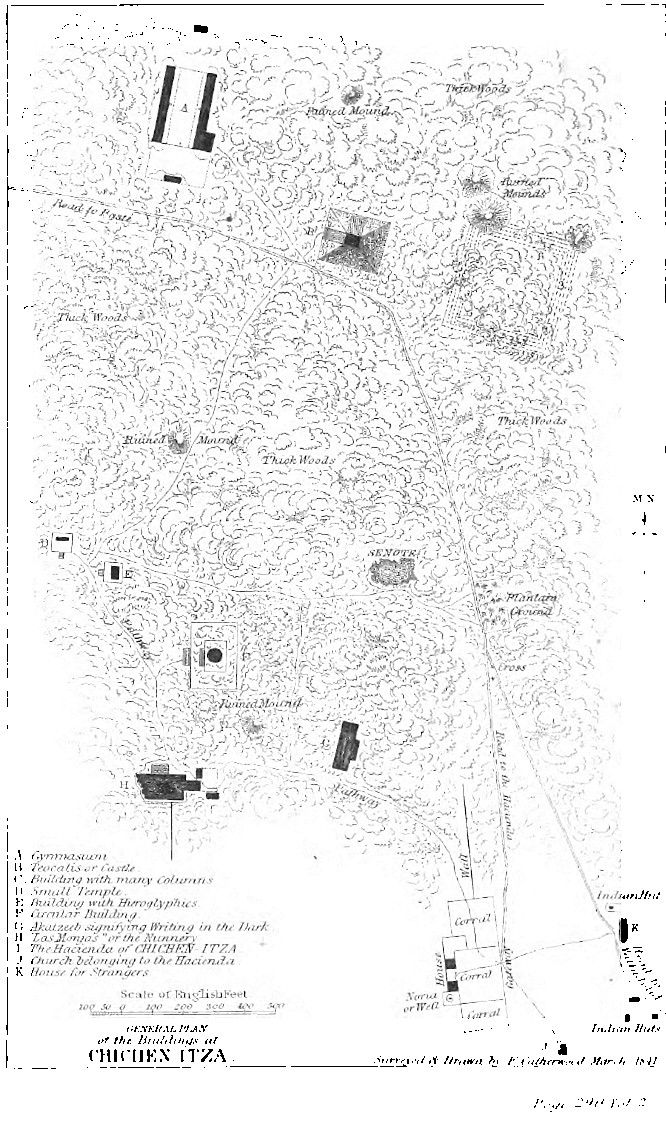 General Plan of the Buildings at Chichen Itza