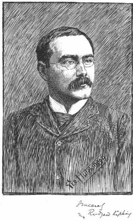 drawing by Geo. Hutchinson signed: Sincerely, Rudyard Kipling