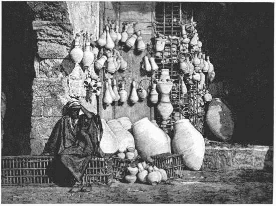 A SELLER OF WATER-JUGS, CAIRO. From a photograph by Sebah, Cairo