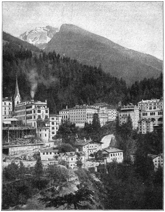 Bad Gastein, uitgangspunt van den nieuwen Tauernspoorweg.