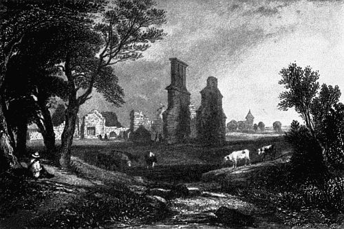 Steel Engraving by W. Finden THE RUINS OF GRACE-DIEU NUNNERY