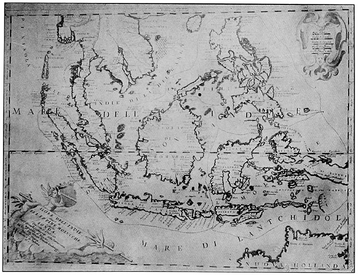 Map of Eastern Islands; photographic facsimile of map in Coronelli’s Atlante Veneto (Venetia, 1696)