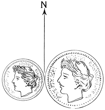 Fig. 54.—Illustrating the moon's rotation.