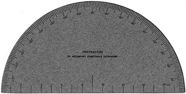 PROTRACTOR  TO ACCOMPANY COMSTOCK'S ASTRONOMY