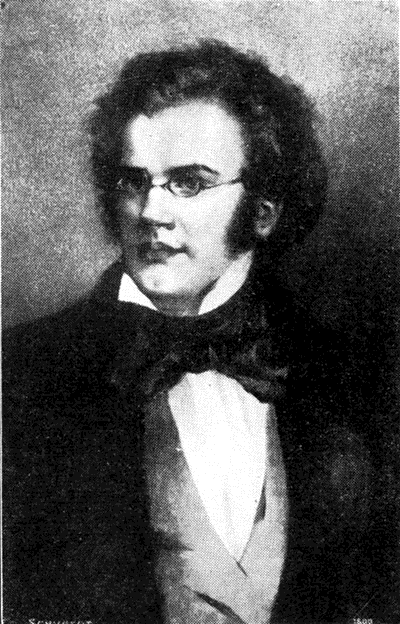 No. 1 Cut the picture of Schubert from the sheet of pictures.  Paste in here.  Write the composer's name below and the dates also.