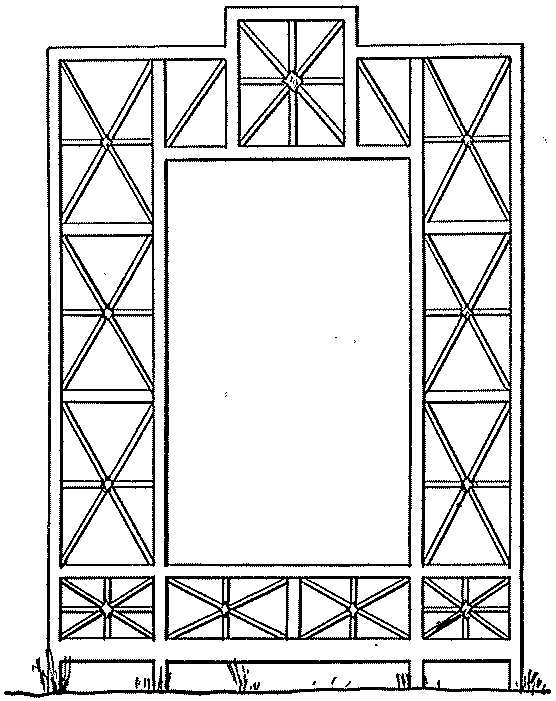 A Trellis Framing a View of the Woods