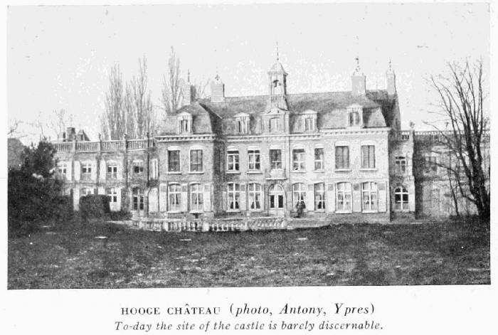 HOOGE CHÂTEAU (photo, Antony, Ypres) To-day the site of the castle is barely discernable.