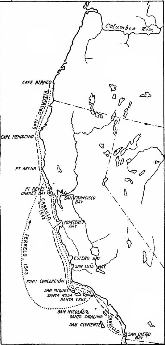 Explorations on the California Coast, 1542-1603.