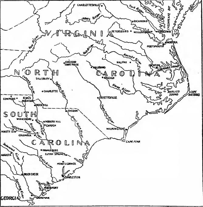 Morristown, New Jersey, to Head of Elk, Maryland (1777) (Based on map in G.O. Trevelyan, The American Revolution, Part. III, op. p. 492).