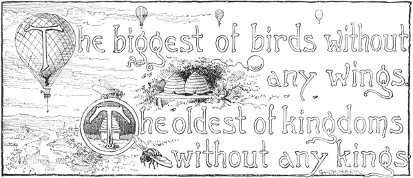 The biggest of birds without any wings. The oldest of kingdoms without any kings.