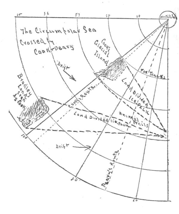 THE LAND-DIVIDED ICE-PACK REPORTED BY PEARY PROVES COOK'S ATTAINMENT OF THE POLE