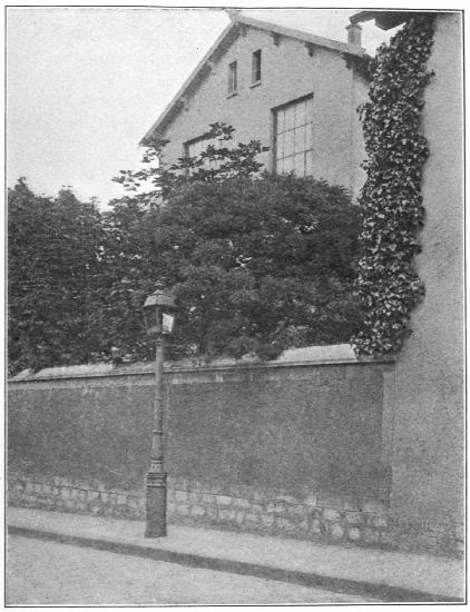 A VIEW OF THE HOUSE IN THE IMPASSE RONSIN The ten-foot windows of the studio only visible