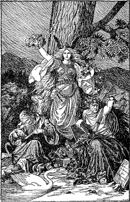 After the painting by Ehrenberg, THE NORNS.