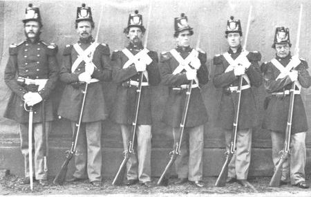 Smartly dressed amphibious soldiers. Some of the 3,000 U.S. Marines of the Civil War made landings on Southern coasts, but the majority served as gun crews aboard ship.