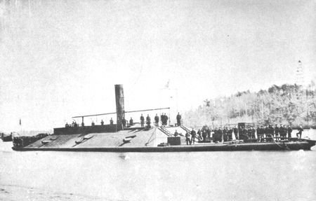 In a desperate attempt to raise the Federal blockade of Southern ports, the Confederate Navy built the first ironclad. More than a dozen of these rams, all similar to the Albemarle (pictured above), were constructed.