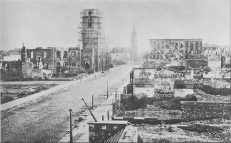 Charleston, South Carolina, shows the scars of modern warfare. The concept of total war introduced during the 1860's carried destruction beyond the battlefield.