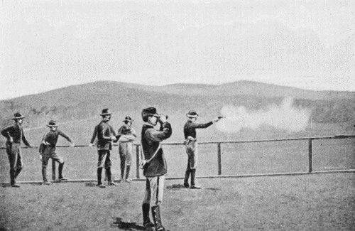 PISTOL PRACTICE AT CAMP HASTINGS.