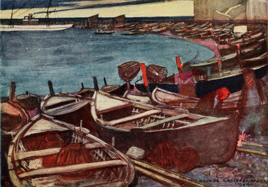 BOATS AT THE MERGELLINA—NAPLES