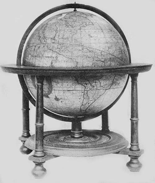 Terrestrial Globe of Gerhard and Leonhard Valk, 1750 (?).