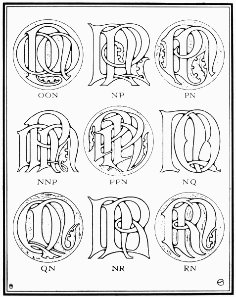 PLATE XCII—NO, NP, NQ, NR