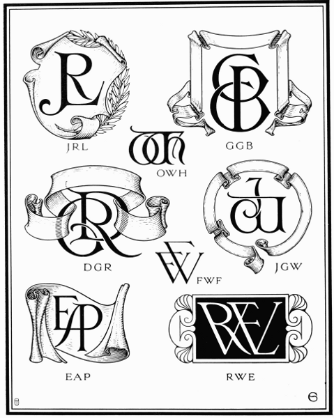 PLATE CXXXIII—LABELS AND MONOGRAMS