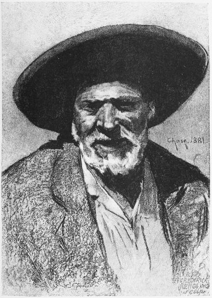 SPANISH PEASANT. From a Drawing by William M. Chase.