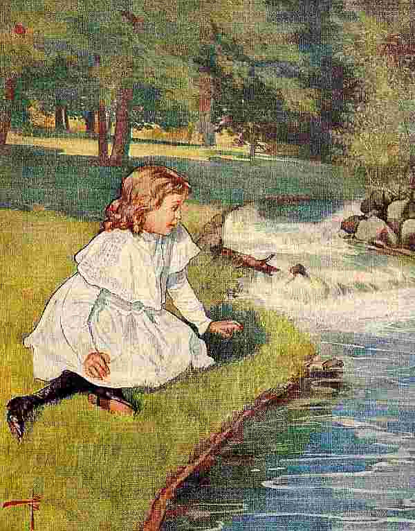 Girl By Stream