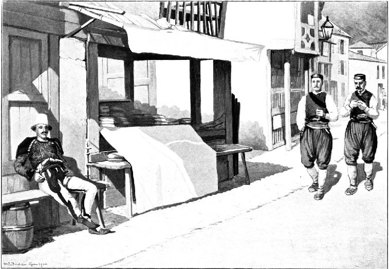 BAKER'S SHOP, RIJEKA.—AUJAMAN AND TWO MONTENEGRINS.