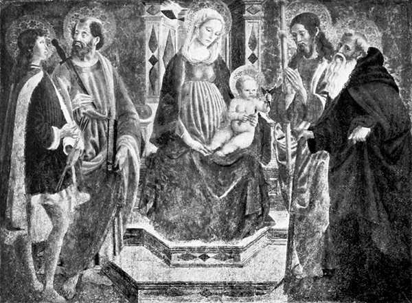 CHIESA DI S. ANDREA A BROZZI — QUADRO IN TAVOLA DI FRANCESCO DI GIOVANNI BOTTICINI. (Fot. I. I. d'Arti Grafiche).