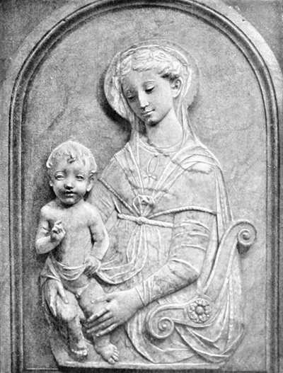 EMPOLI — GALLERIA DELLA COLLEGIATA. MINO DA FIESOLE: LA MADONNA COL FIGLIO. (Fot. Alinari).