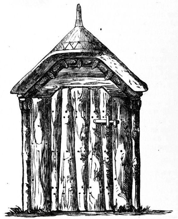 Fig. 137.—End Elevation of Rustic Tool House.