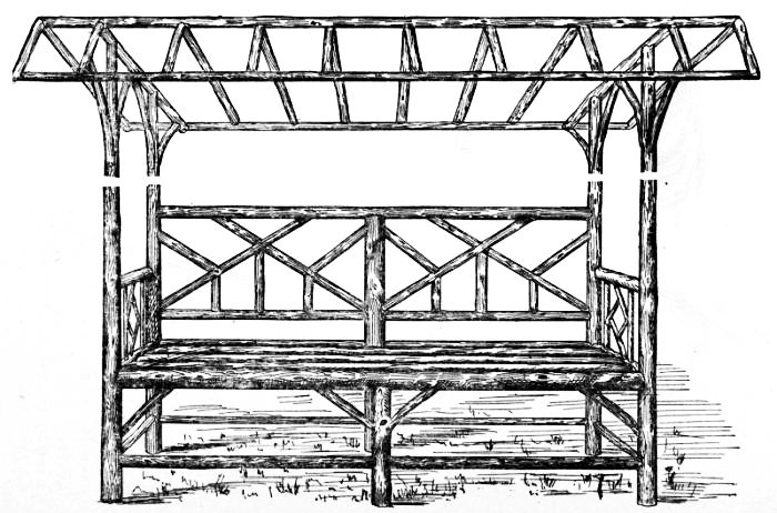 Fig. 149.—Front View of Garden Retreat.