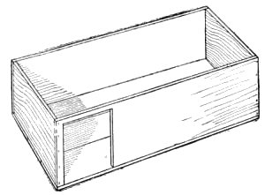 In Cutting the Opening for the Bay Windows, leave a Narrow Strip over the Opening, as above, for a "Beam."