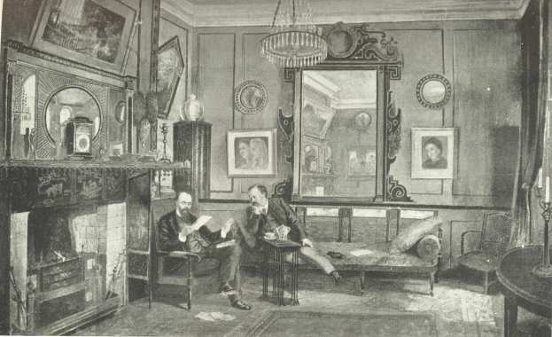 ‘The Green Dining Room,’ 16 Cheyne Walk.  (From a Painting by Dunn, at ‘The Pines.’)