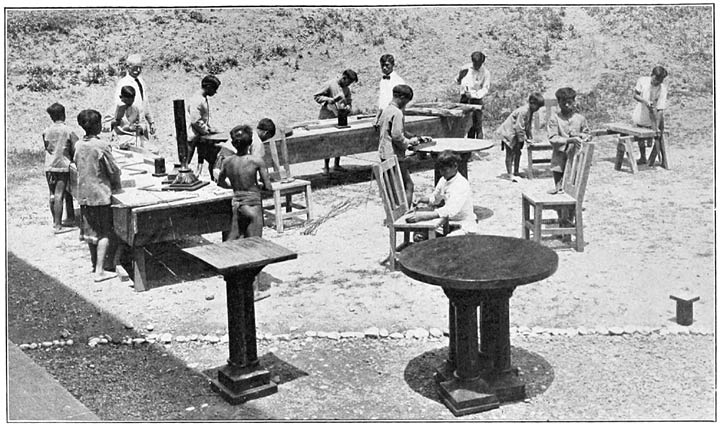 Bontoc Igorot Boys learning to make Furniture.