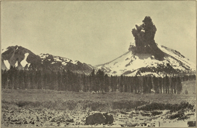 LASSEN PEAK IN ERUPTION