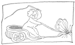 The figure of Cupid as executed by the Droz drawing figure. From the brochure issued by the Society of History and Archæology, Canton of Neuchatel, Switzerland.