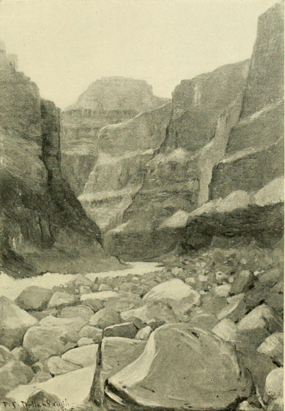 Looking down the Grand Canyon from the Mouth of the Kanab.