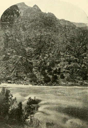 CThe Canyon of Lodore. Looking across a Rapid.anyon