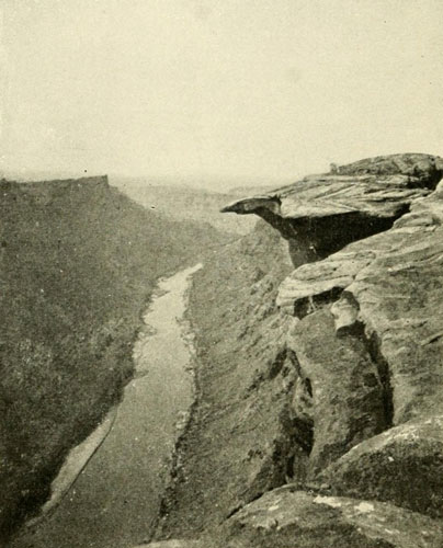 Head of Cataract Canyon, Looking down from Top of Walls near the Junction of the Grand and Green.