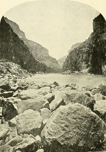 In Marble Canyon, about Midway between Paria and Little Colorado.