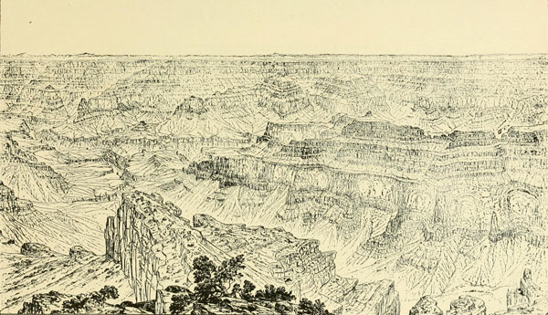 Outline Sketch of the Grand Canyon from Point Sublime.