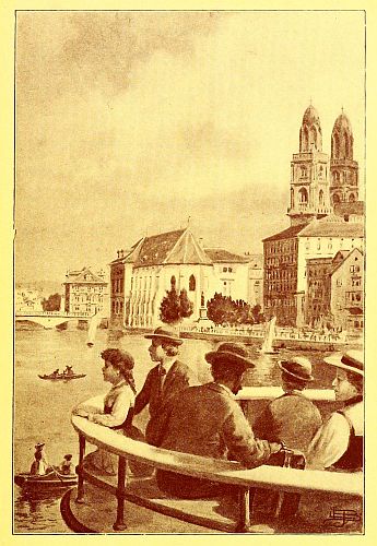 Group of people on boat on lake