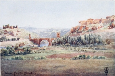 TOLEDO  Bridge of Alcántara, from the Illescas Road.